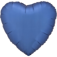 Standard Heart Silk Lustre Azure Blue